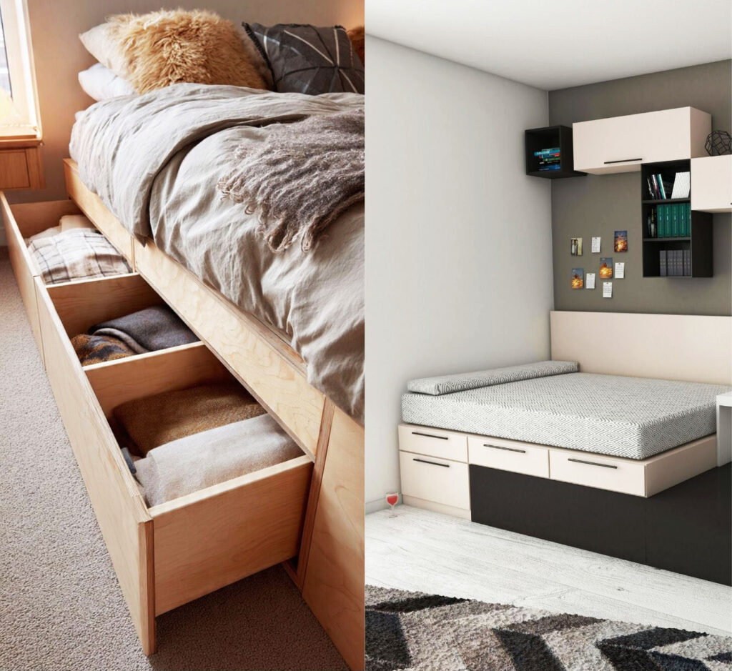 organizar quarto pequeno com cama com gavetas