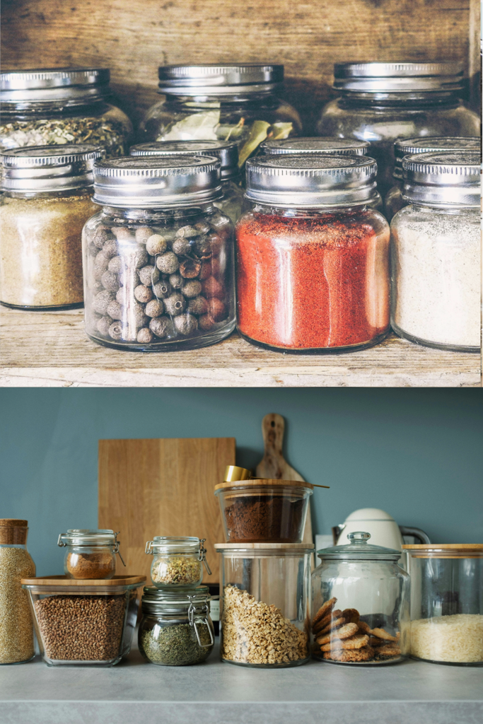 Como organizar cozinha pequena: 7 soluções inteligentes para ganhar espaço potes transparentes mantimentos cozinha pequena planejado.jpg