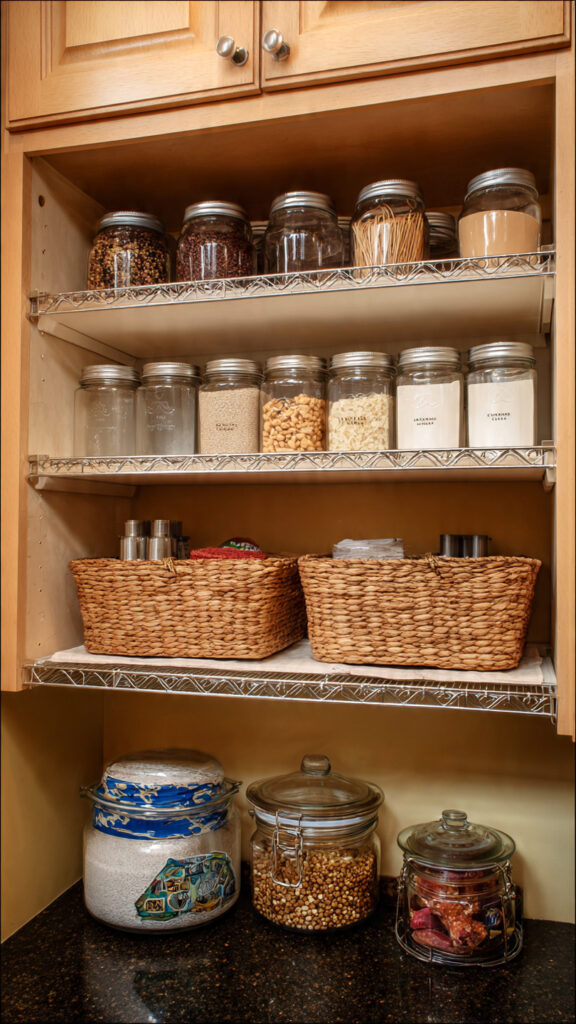 Como organizar armário de cozinha pequeno: 10 soluções práticas para ganhar espaço organizar armário de cozinha pequeno planejados.jpg