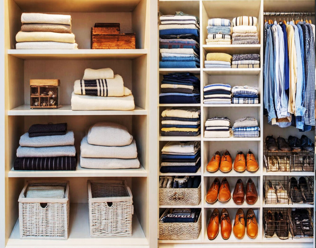 parte inferior sapatos caixas guarda roupa pequeno organização planejados.jpg