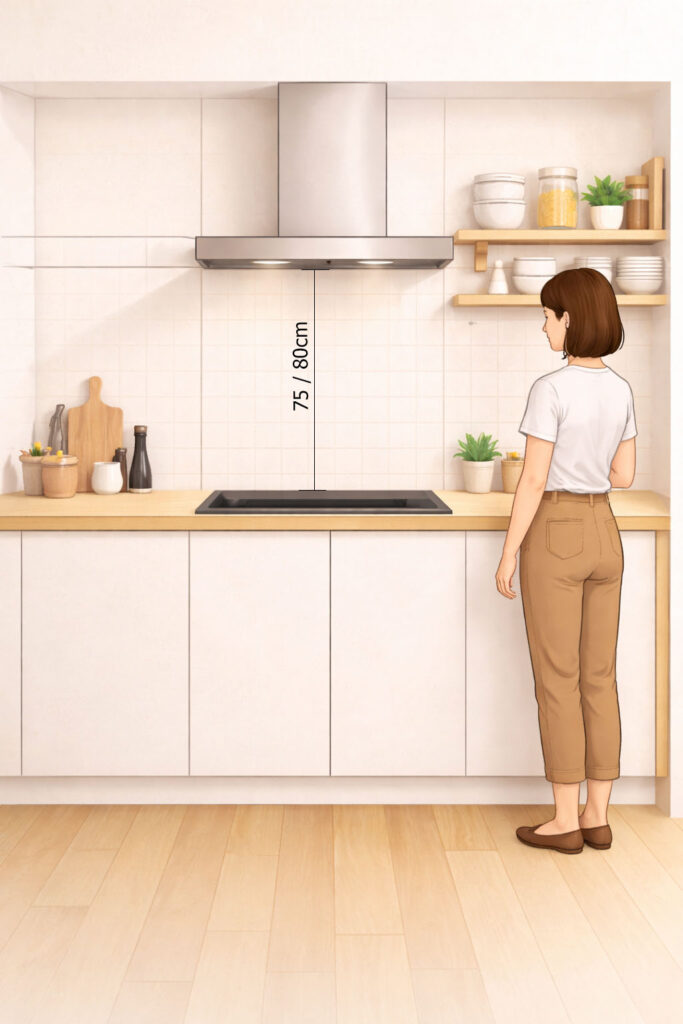 distância entre cooktop e o exaustor cozinha pequena.jpg