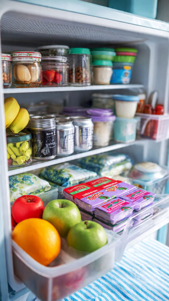 posicione os itens mais usados na frente organizar geladeira pequena.jpg