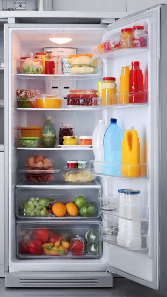 aproveite cada prateleira corretamente para organizar geladeira pequena.jpg