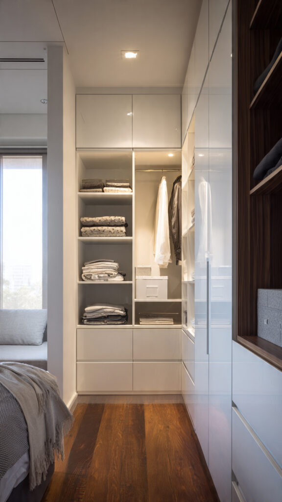 Guarda-roupa até o teto para móveis planejados para quarto pequeno.jpg